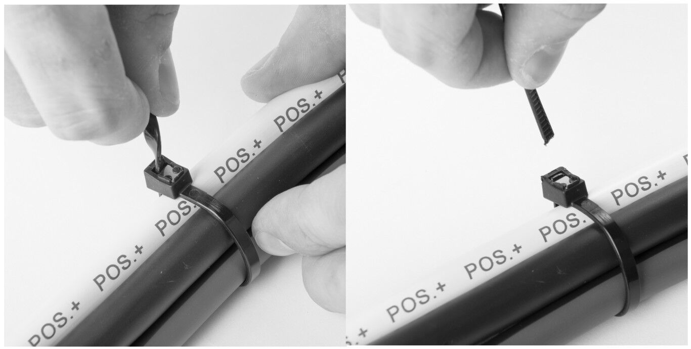 Gardner Bender Black Self Cutting Cable Tie, 8-In, 50-Lb