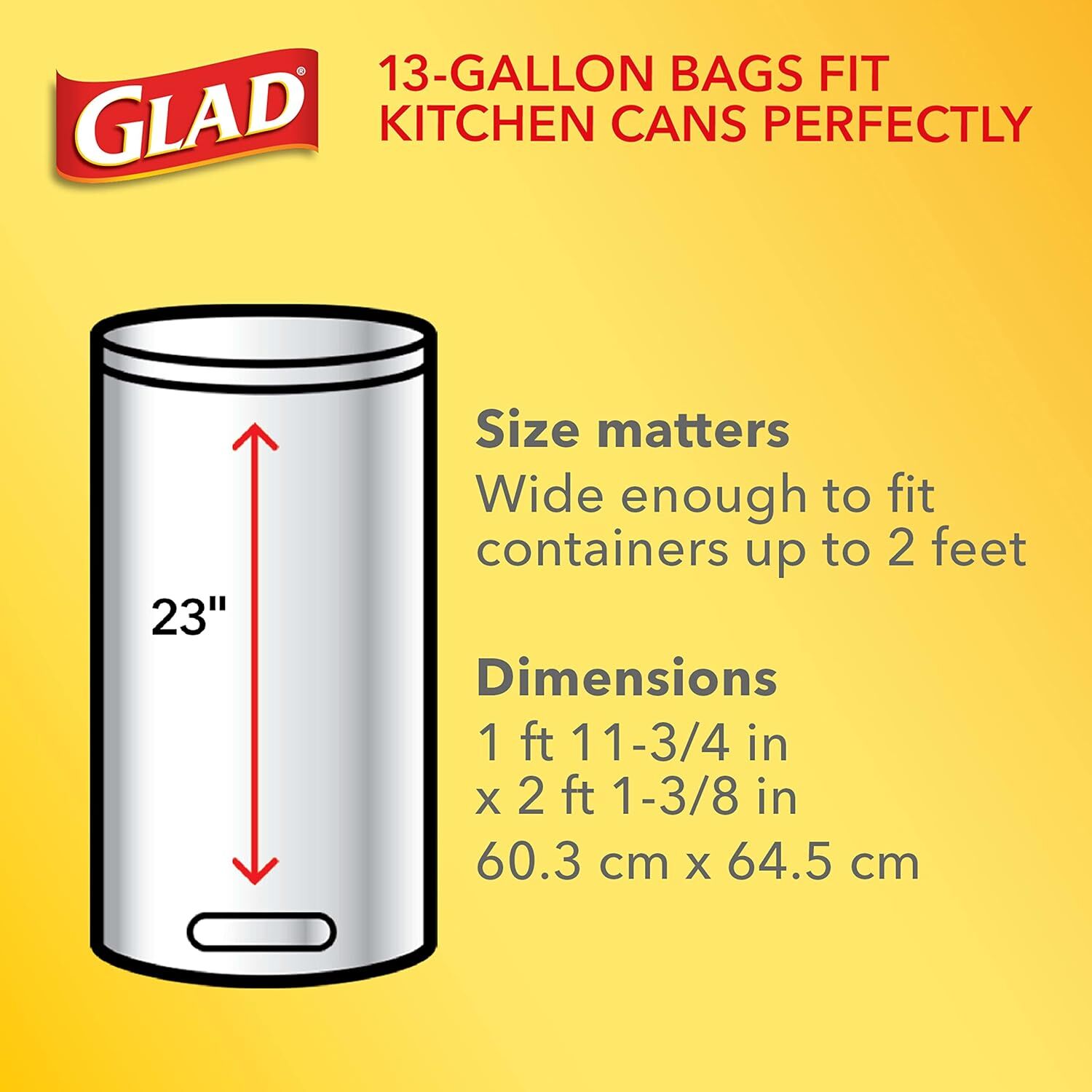 Glad Tall 13-Gal White Kitchen Garbage Bags White 68-Ct