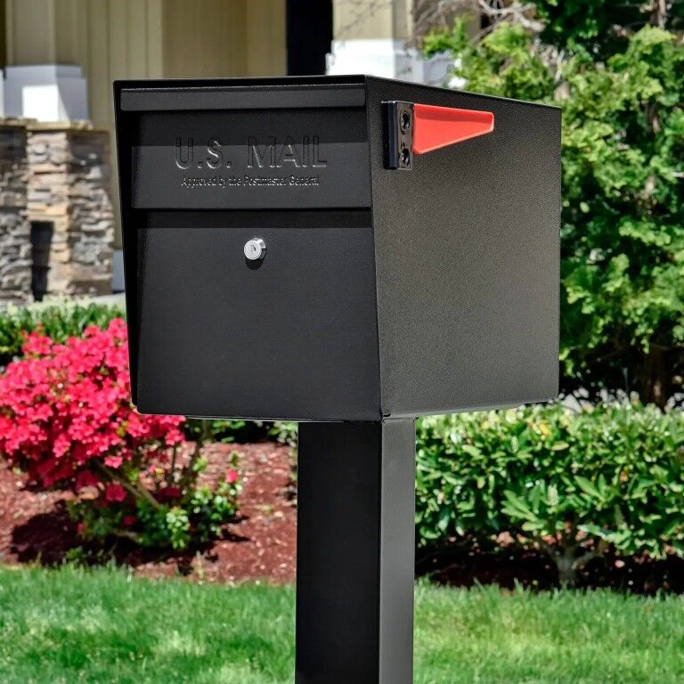 Mail Boss Black In-Ground Mailbox Mounting Post, 43-In x 4-In x 4-In