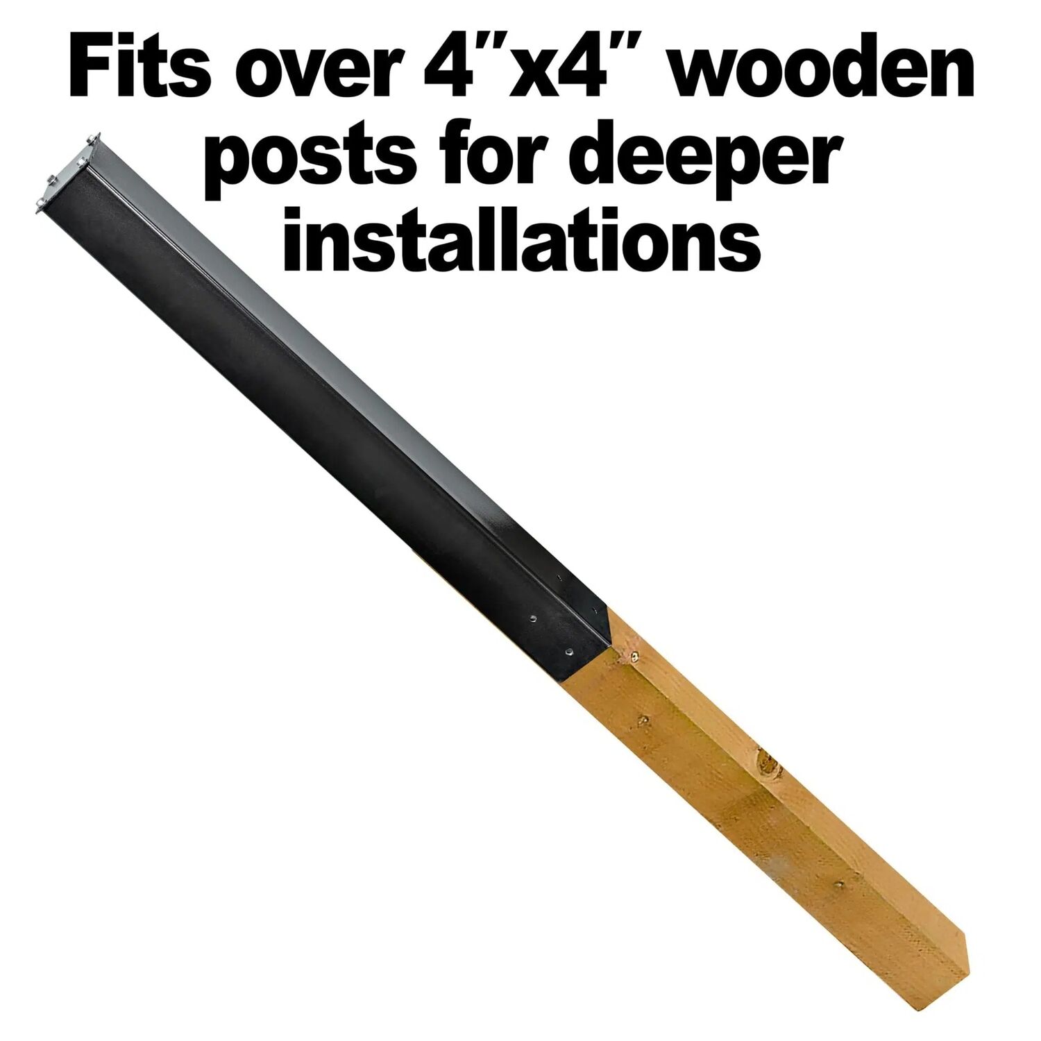 Mail Boss Black In-Ground Mailbox Mounting Post, 43-In x 4-In x 4-In