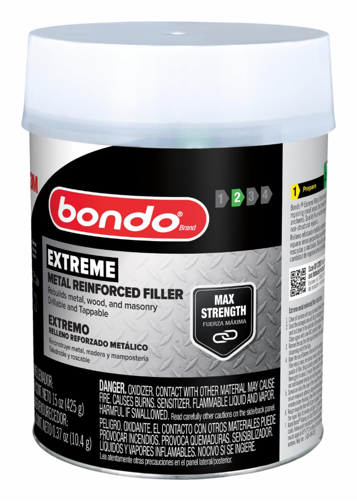 3M Bondo Extreme Metal Reinforced Filler, 15-Oz