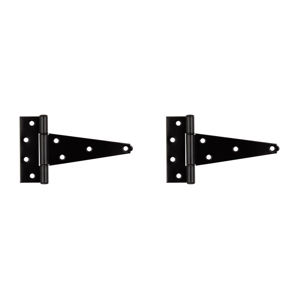 National Hardware Black Extra Heavy T-Hinge, 6-In, 2-Pk