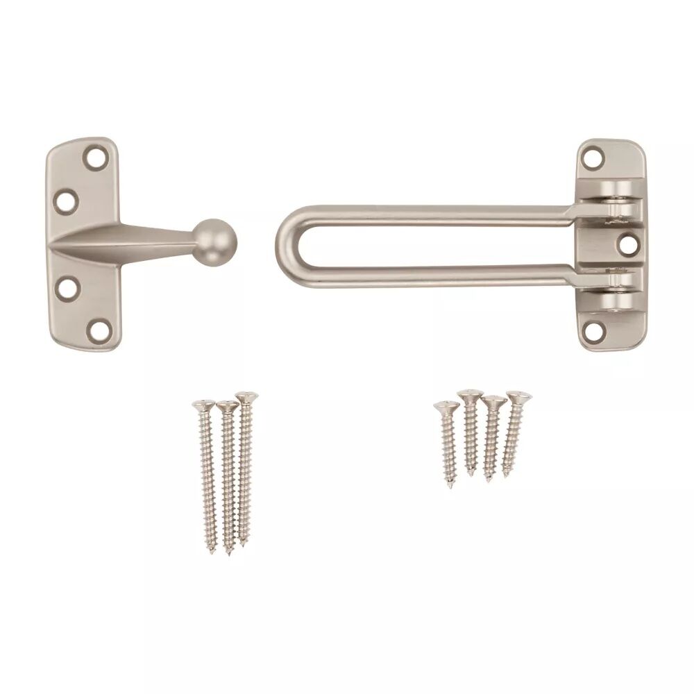 National Hardware Satin Nickel Door Security Guard