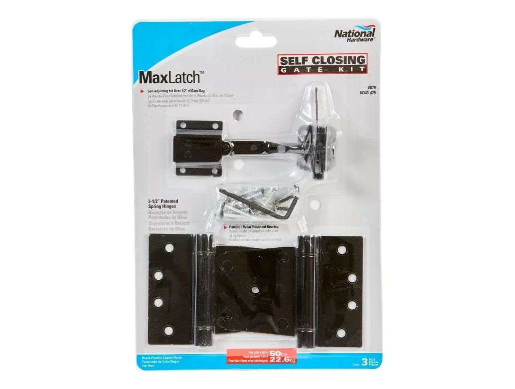 National Hardware Black Self-Closing Gate Kit