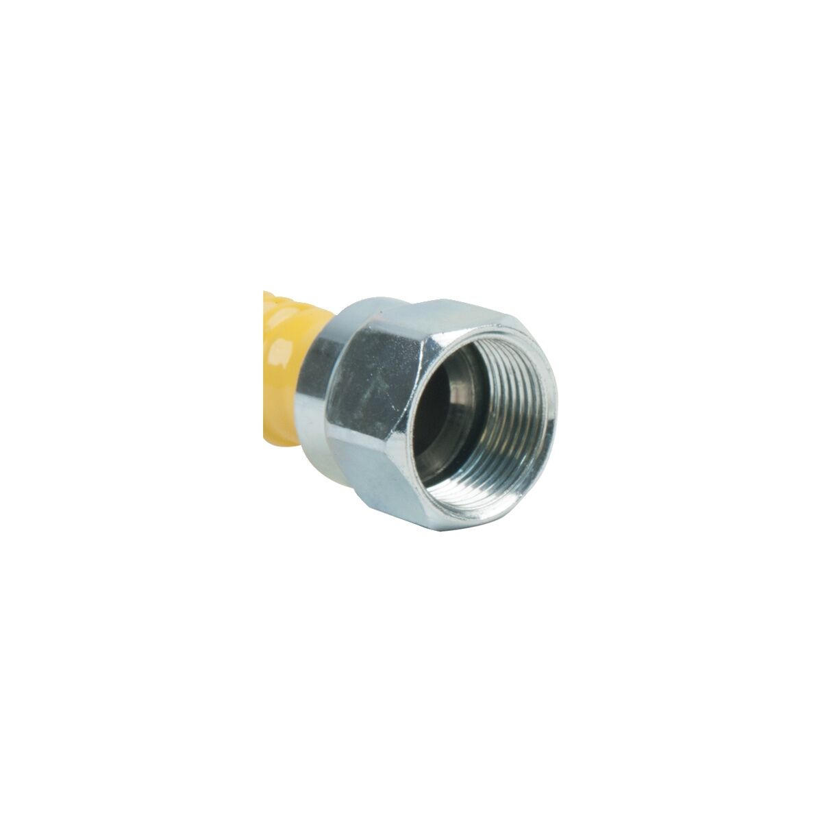 BrassCraft Safety+ Gas Connector, 1/2-In MIP EFV x 1/2-In MIP, 24-In