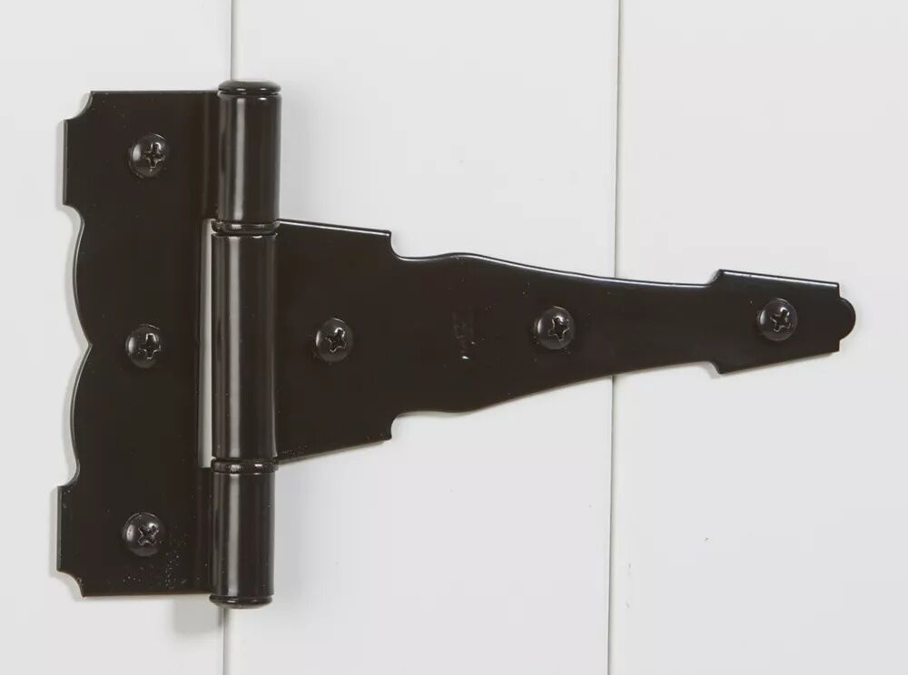 National Hardware Black Ornamental T-Hinge, 6-In