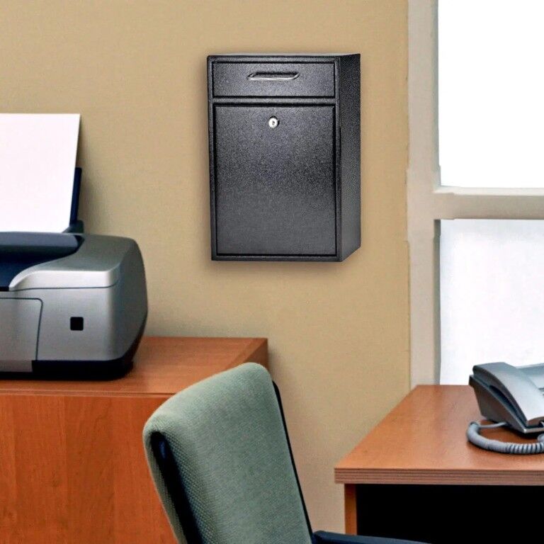 Mail Boss Black Locking Security Drop Box