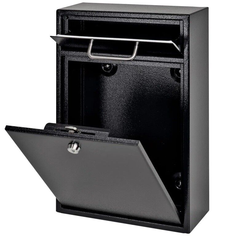 Mail Boss Black Locking Security Drop Box