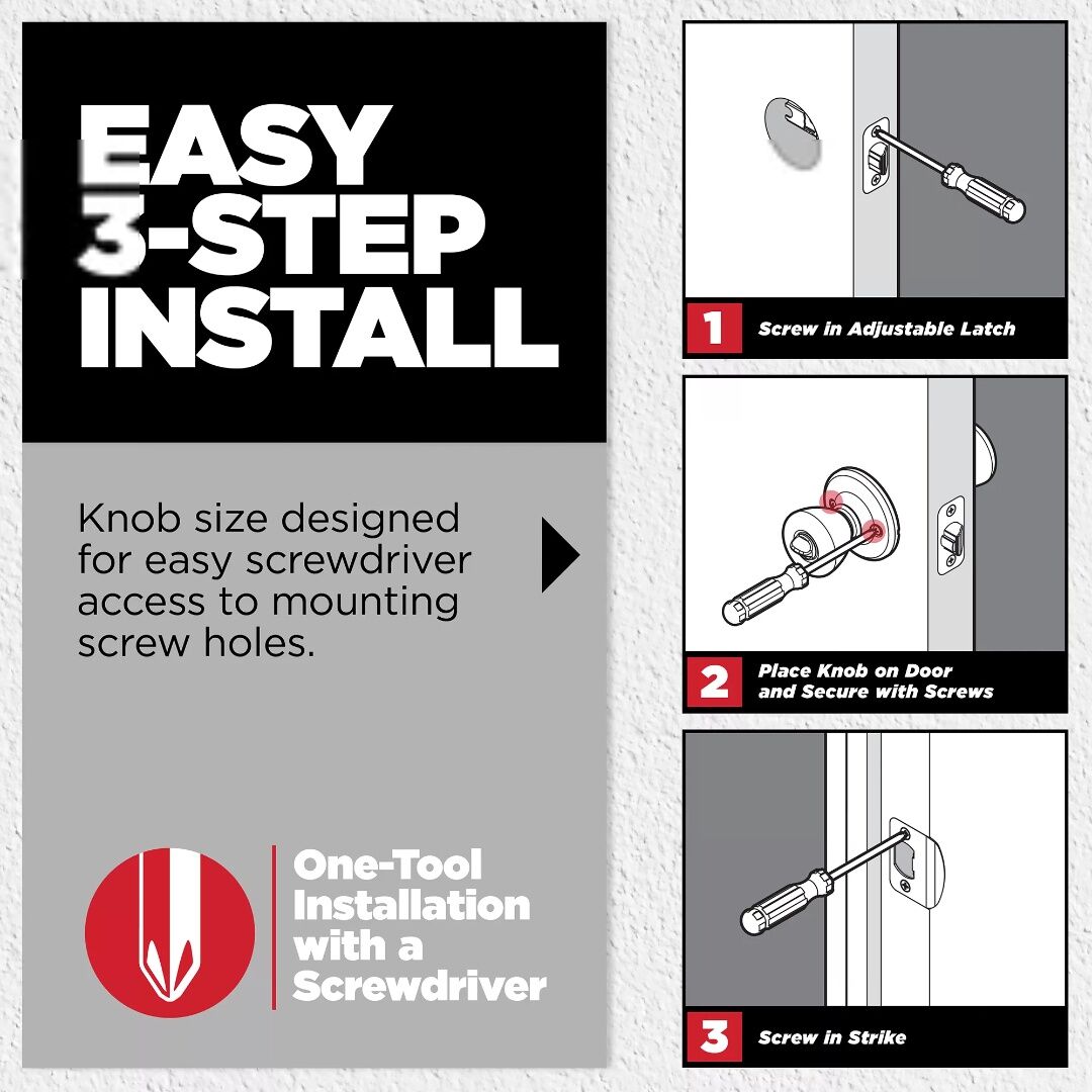 Kwikset Satin Nickel SmartKey Keyed Cove Door Knob