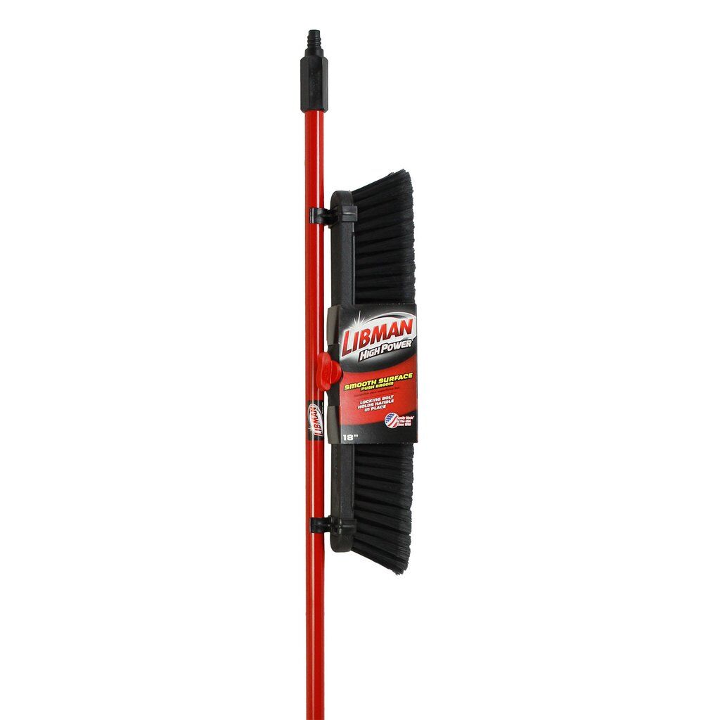 Libman Smooth-Surface Push Broom, 18-In