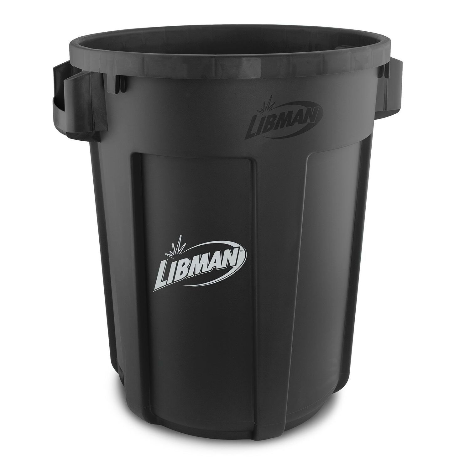 Libman Black Trash Can with Lid, 32-Gal
