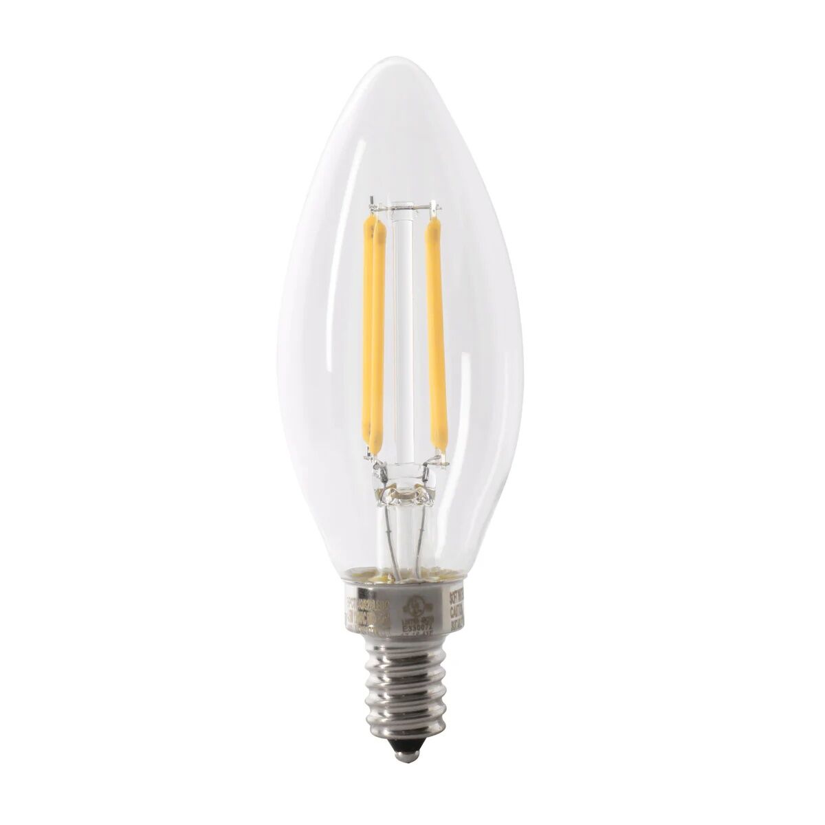 Feit Electric B10 5.5 Watt Soft White Dimmable E12 LED Light Bulb, 2-Pk