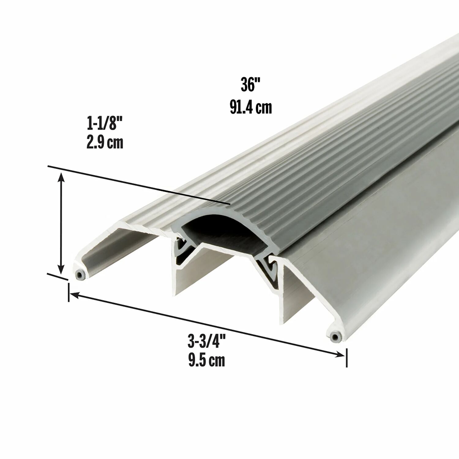 M-D Building Products Aluminum and Vinyl Heavy-Duty High-Profile Threshold. 3-3/4-In x 1-1/8-In