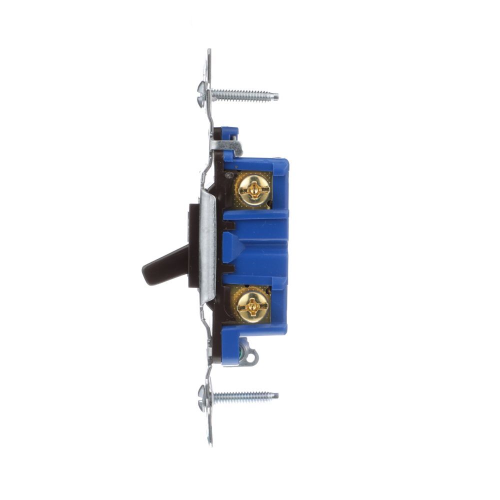 Eaton Brown Flush Toggle Switch 14-10 Gauge, 15-A, 120-V