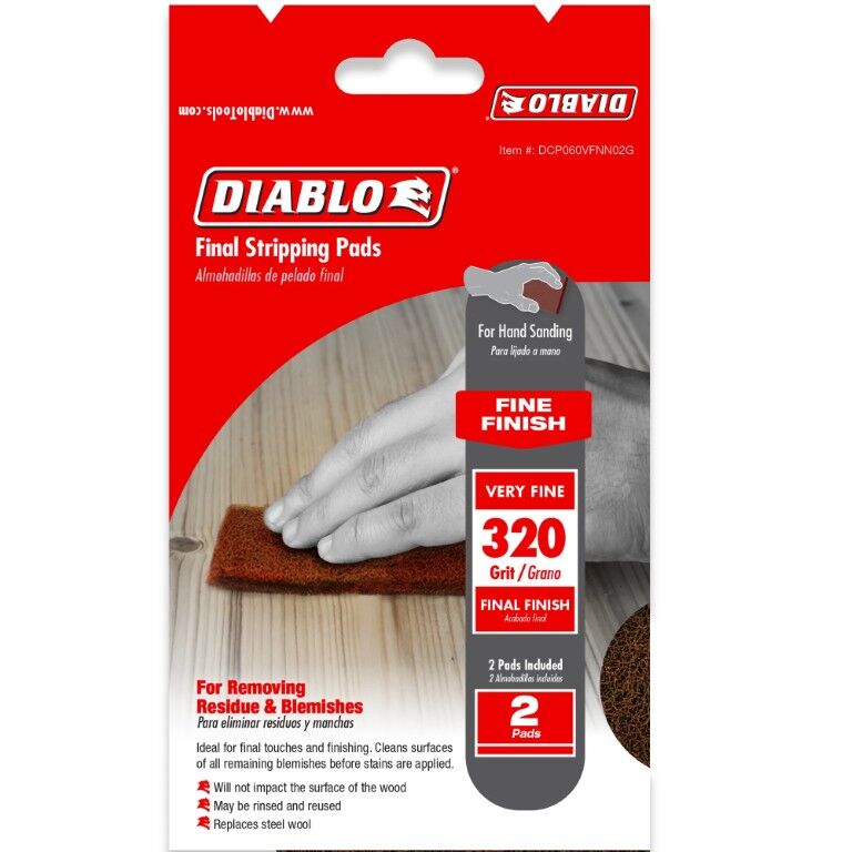 Diablo 320-Grit Final Stripping Pads, 2-Pk