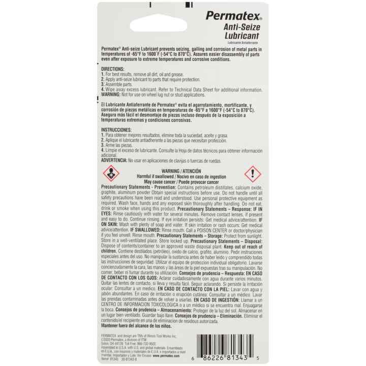 Permatex Anti-Seize Lubricant, 1-Oz