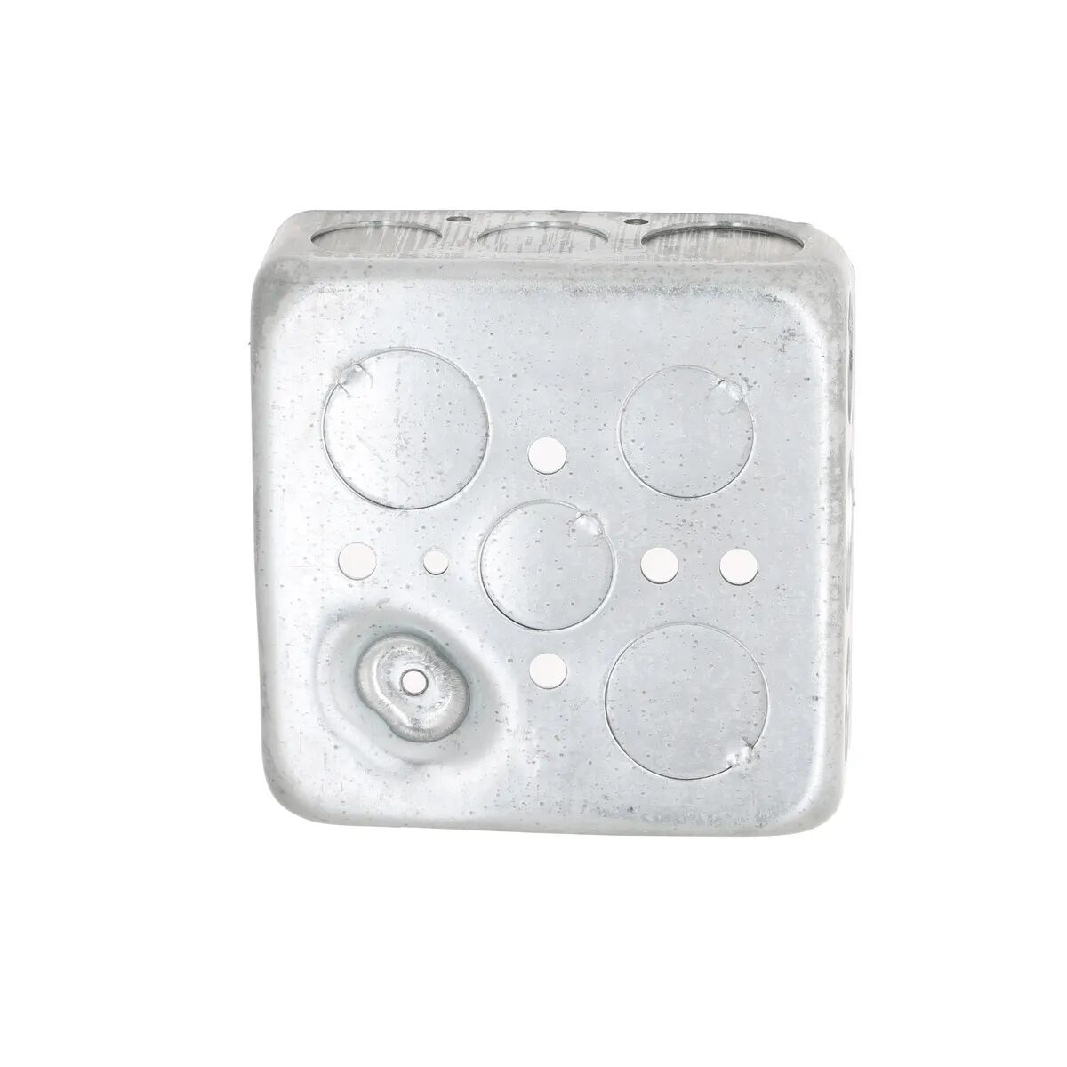 Raco 2-Gang Drawn Raised Ground Square Box, 4-In x 4-In x 1 1/2-In