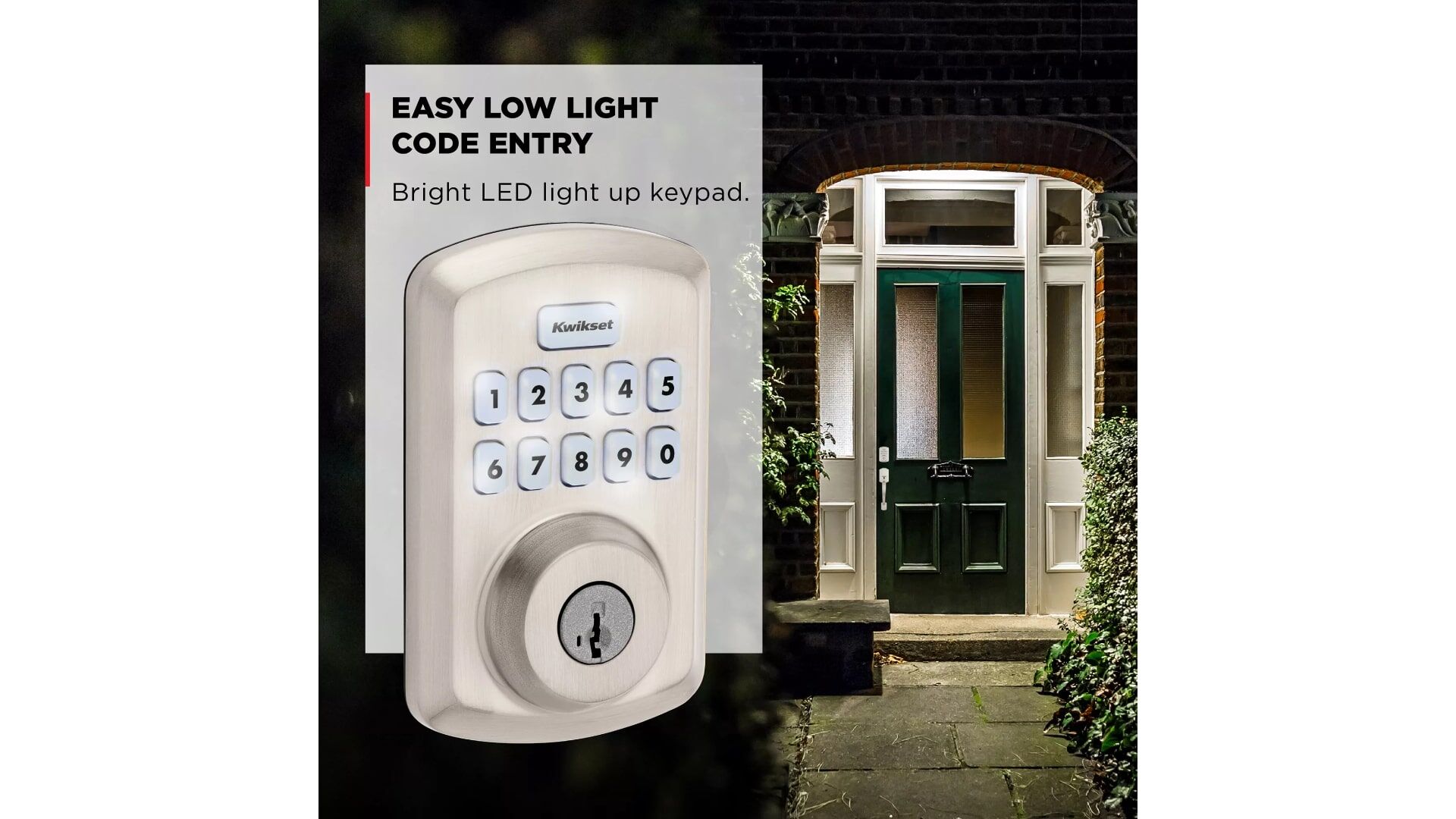 Kwikset Powerbolt 250 Satin Nickel Transitional Keypad Electronic Lock