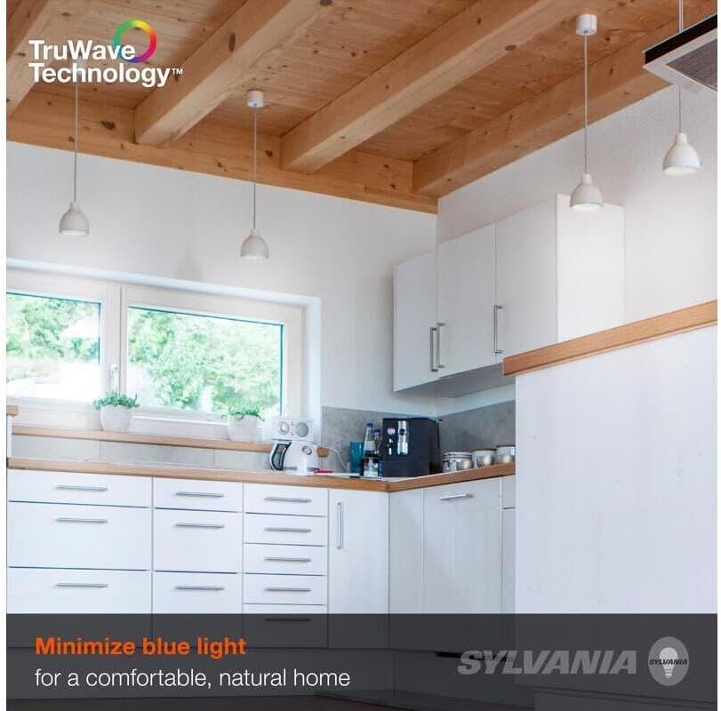 Sylvania TruWave A19 8 Watt Frosted Soft White Dimmable LED Light Bulb, 4-Pk