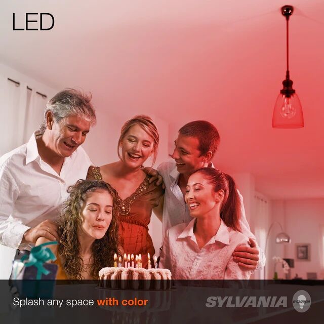 Sylvania A19 4.5 Watt Red Dimmable LED Light Bulb