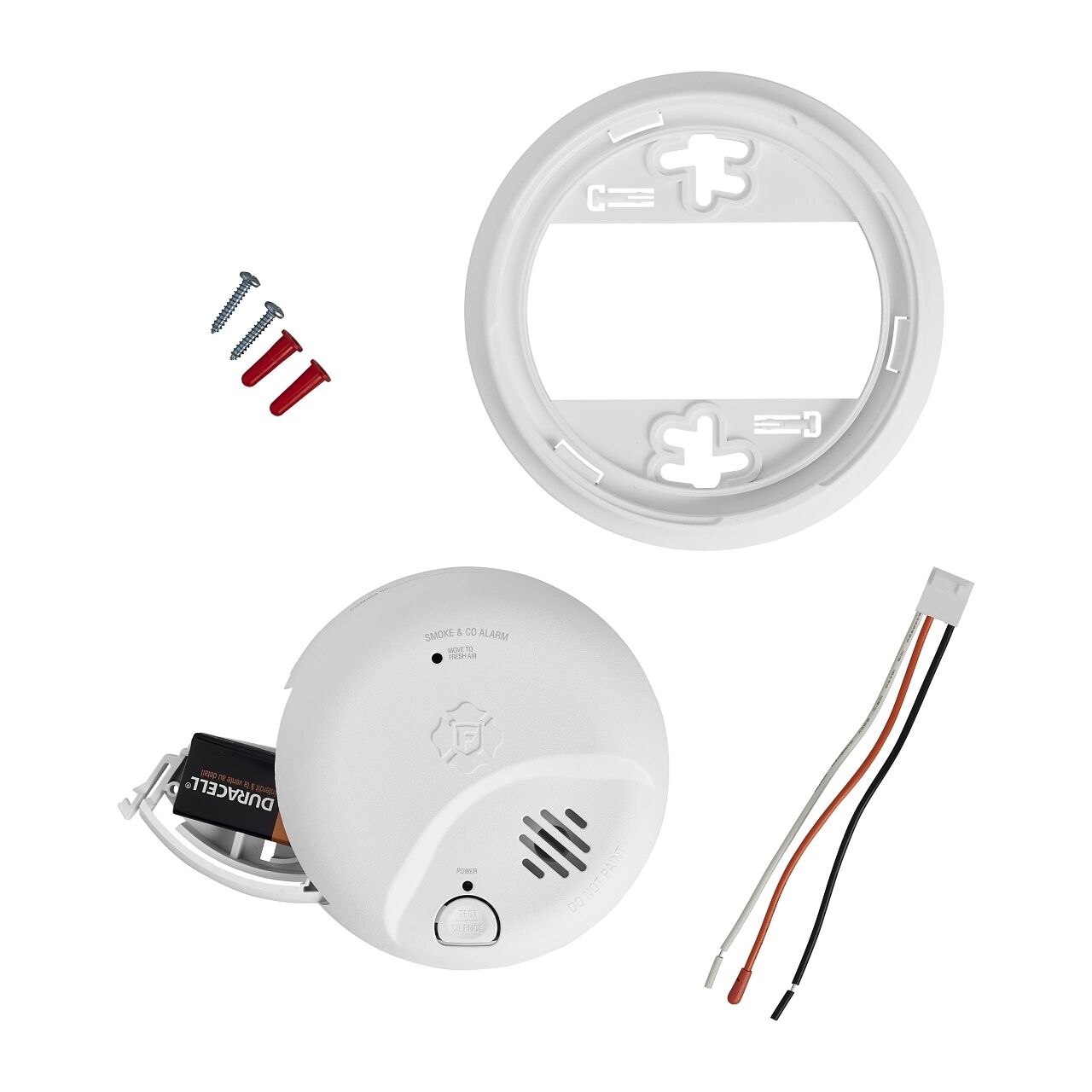 BRK Interconnect Hardwire 2-In-1 Smoke & CO Alarm With Battery Backup