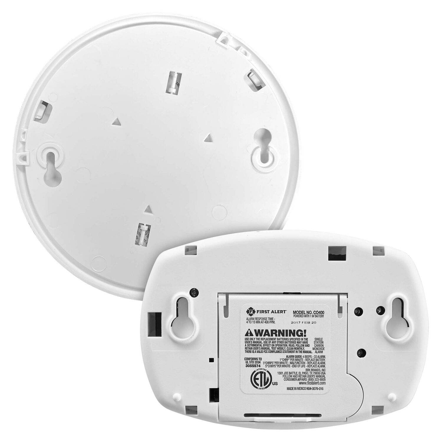 Frist Alert 10-Year Battery Smoke Alarm & Battery-Operated CO Alarm Value Pack