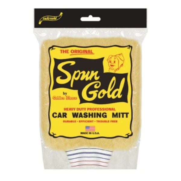 S.M. Arnold Spun Gold Professional Car Wash Mitts With Cuff, 8-In x 11-In