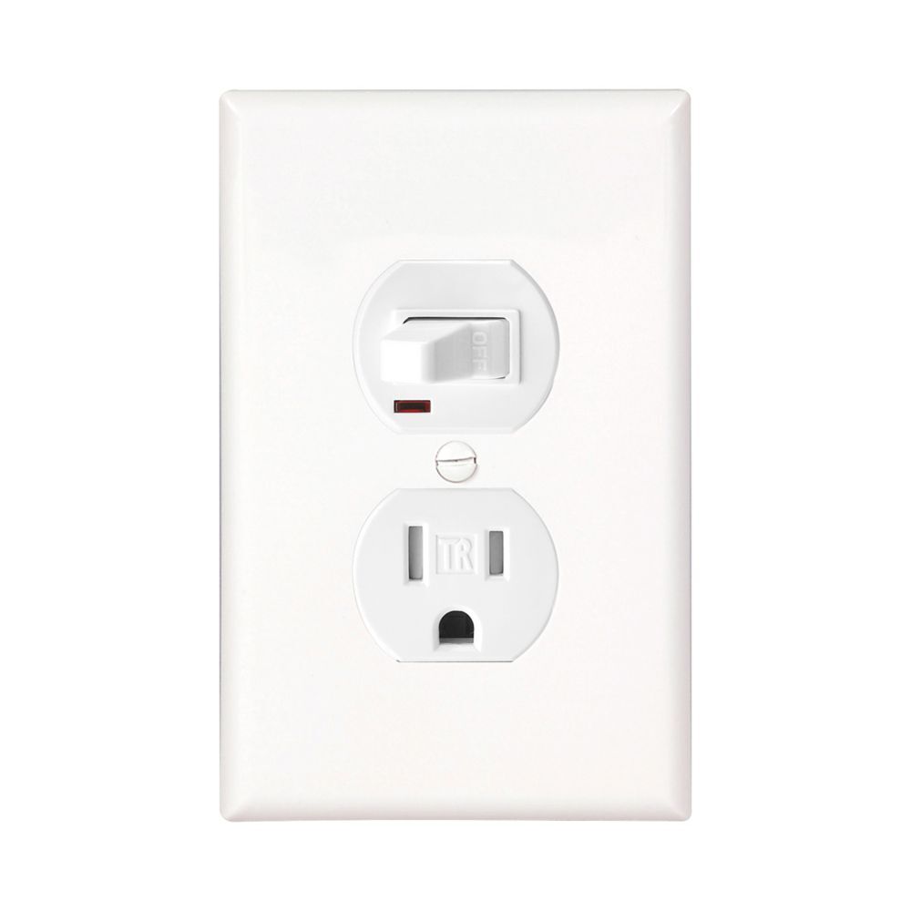 Eaton White Combination Switch 14-12 Gauge, 15-A, 120-V/125-V