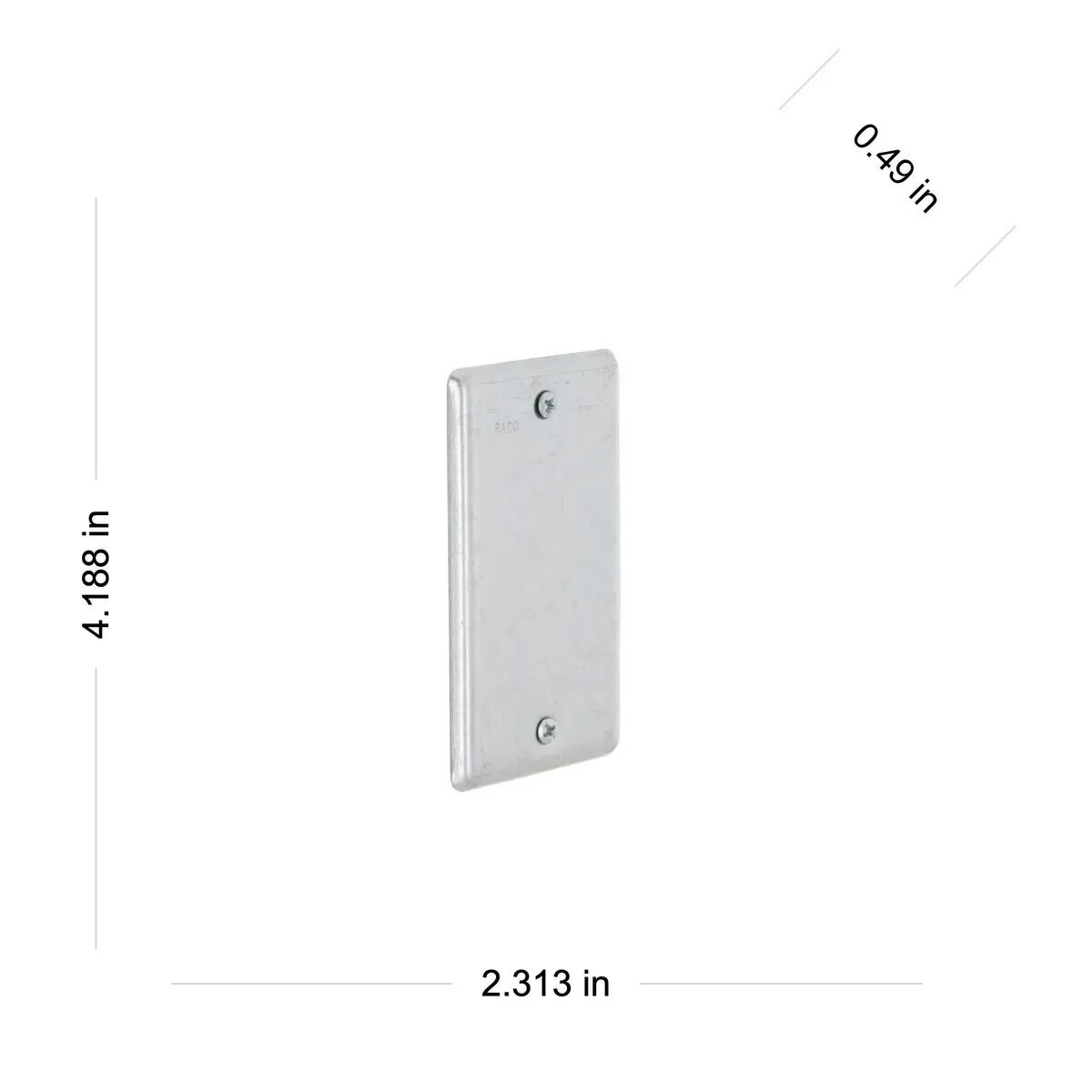 Raco 1-Gang Handy Box Cover Blank, 4-In x 2-In