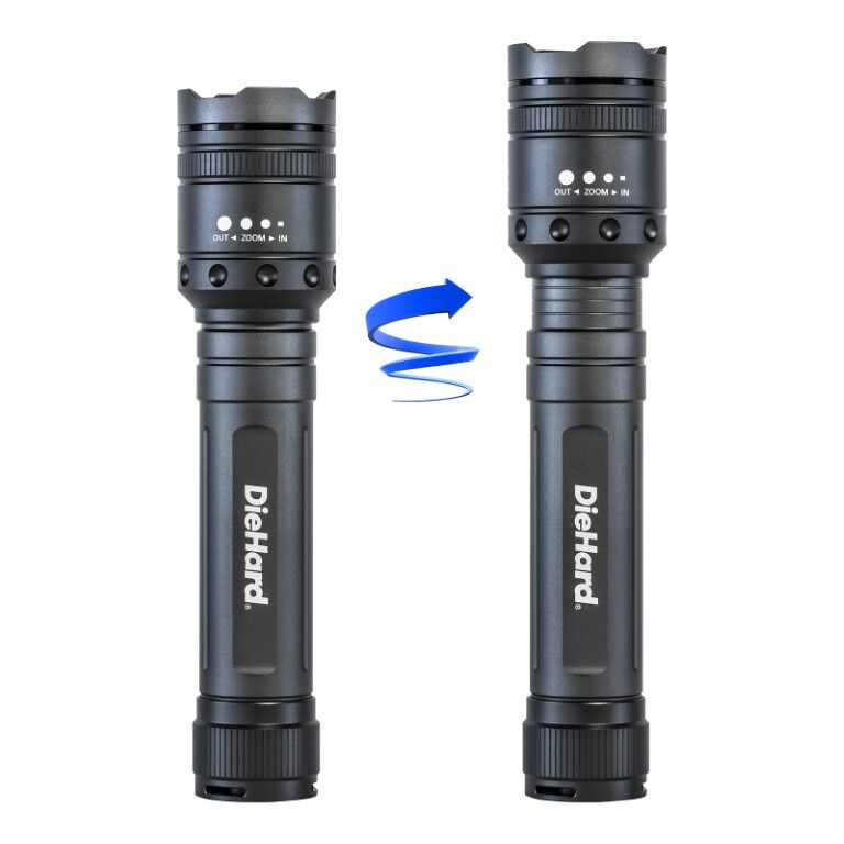 DieHard Twist Focus 2,400 Lumen Flashlight
