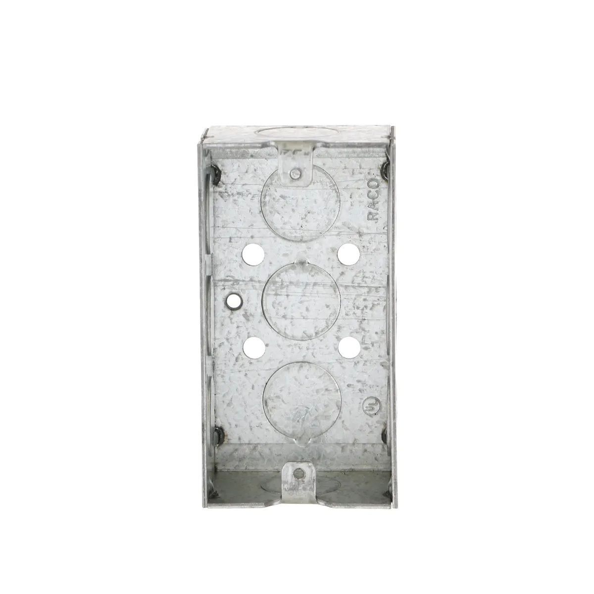 Raco Welded Handy Box, Eleven 1/2-In KO's, 4-In x 2-In x 1-1/2-In