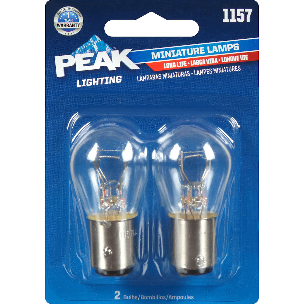 Peak Automotive 1157 Long Life Miniature Light Bulb, 2-Pk