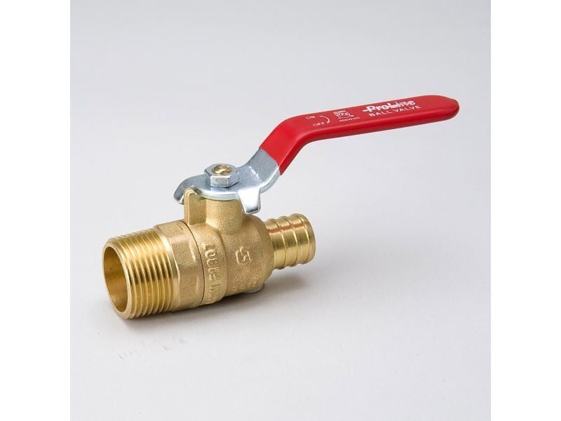 BK Products Lead Free Brass Ball Valve, 3/4-In PEX X 3/4-In MIP