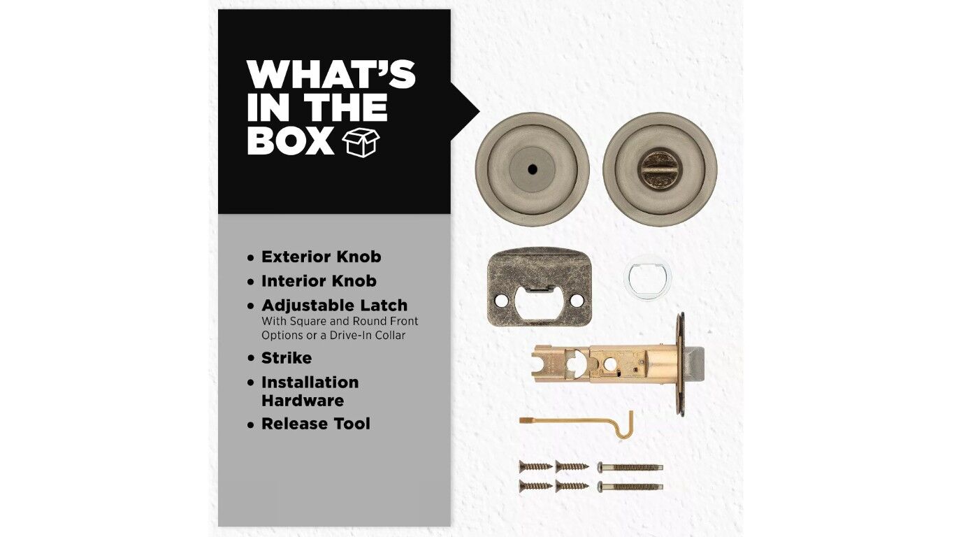 Kwikset Antique Brass Bed And Bath Tylo Door Knob