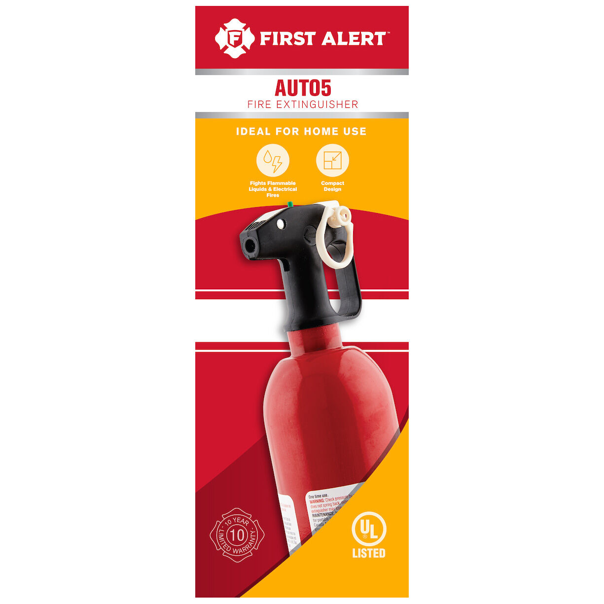 First Alert AUTO5 Auto Fire Extinguisher UL Rated 5-B:C
