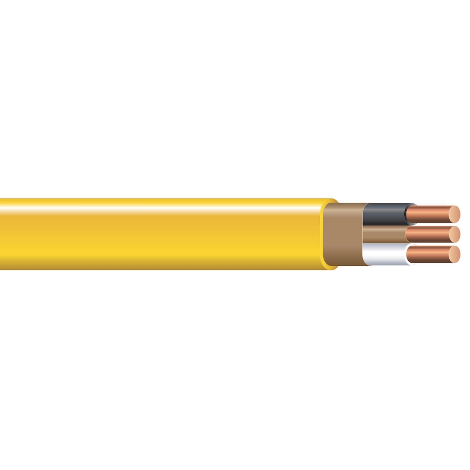 Southwire Romex Brand Yellow SIMpull Copper Type NM-B Cable With Ground, 12-2 CU Solid, 100-Ft