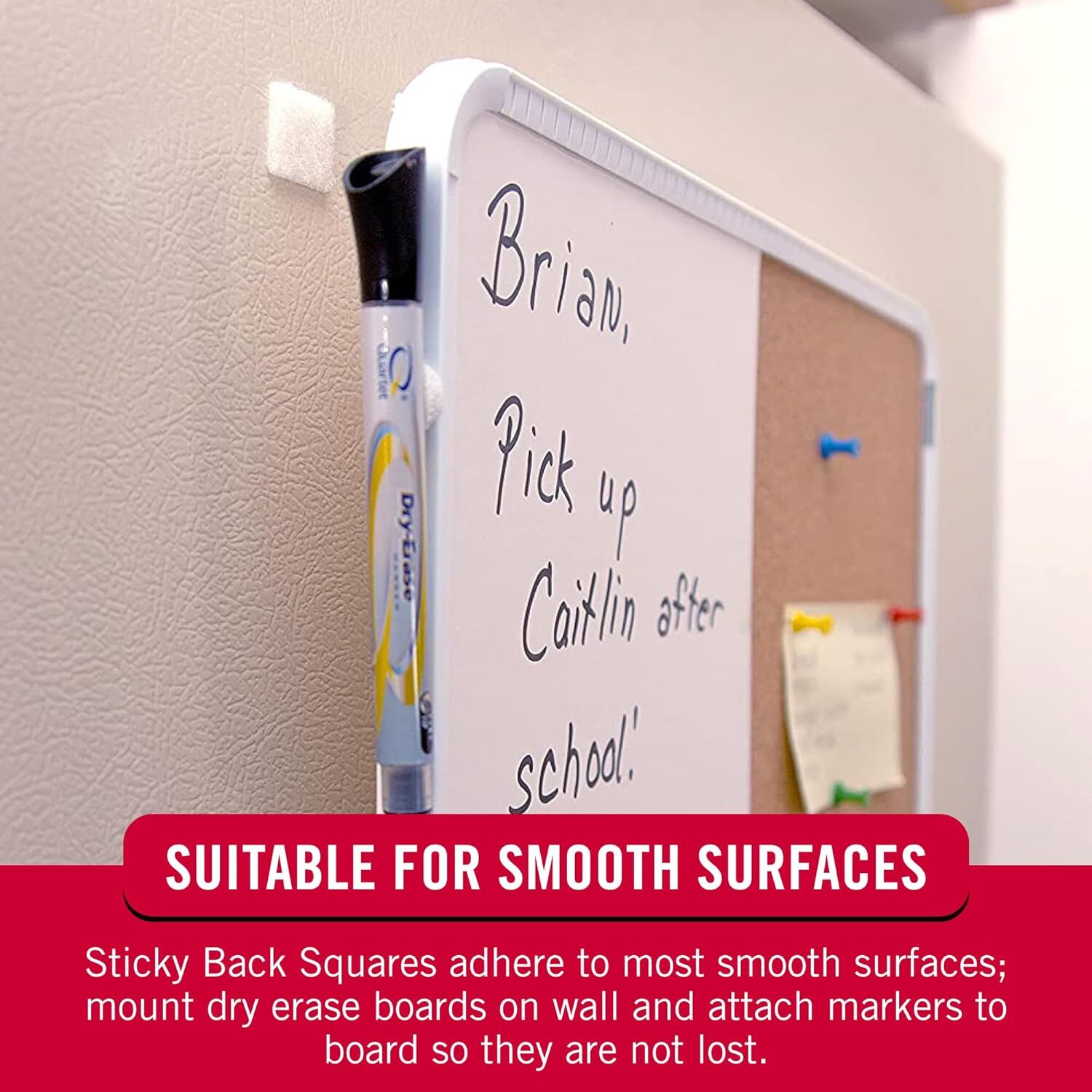 Velcro Brand White Sticky Back Squares, 7/8-In, 12-Pk