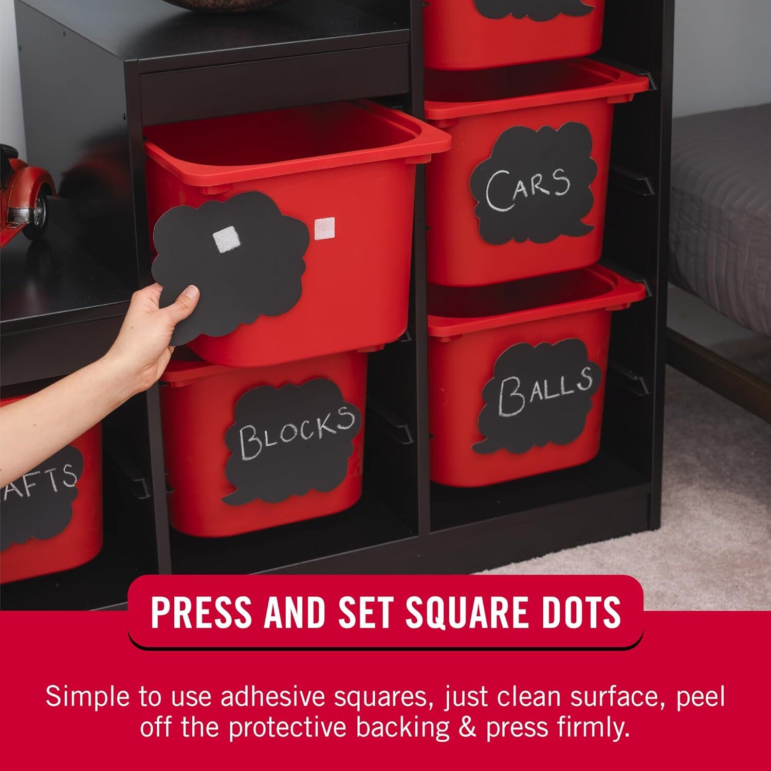 Velcro Brand White Sticky Back Squares, 7/8-In, 12-Pk