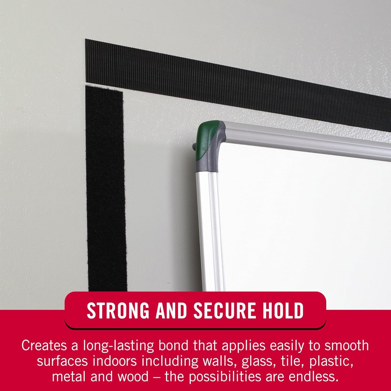 Velcro Brand Black Sticky Back Tape, 3/4-In X 15-In