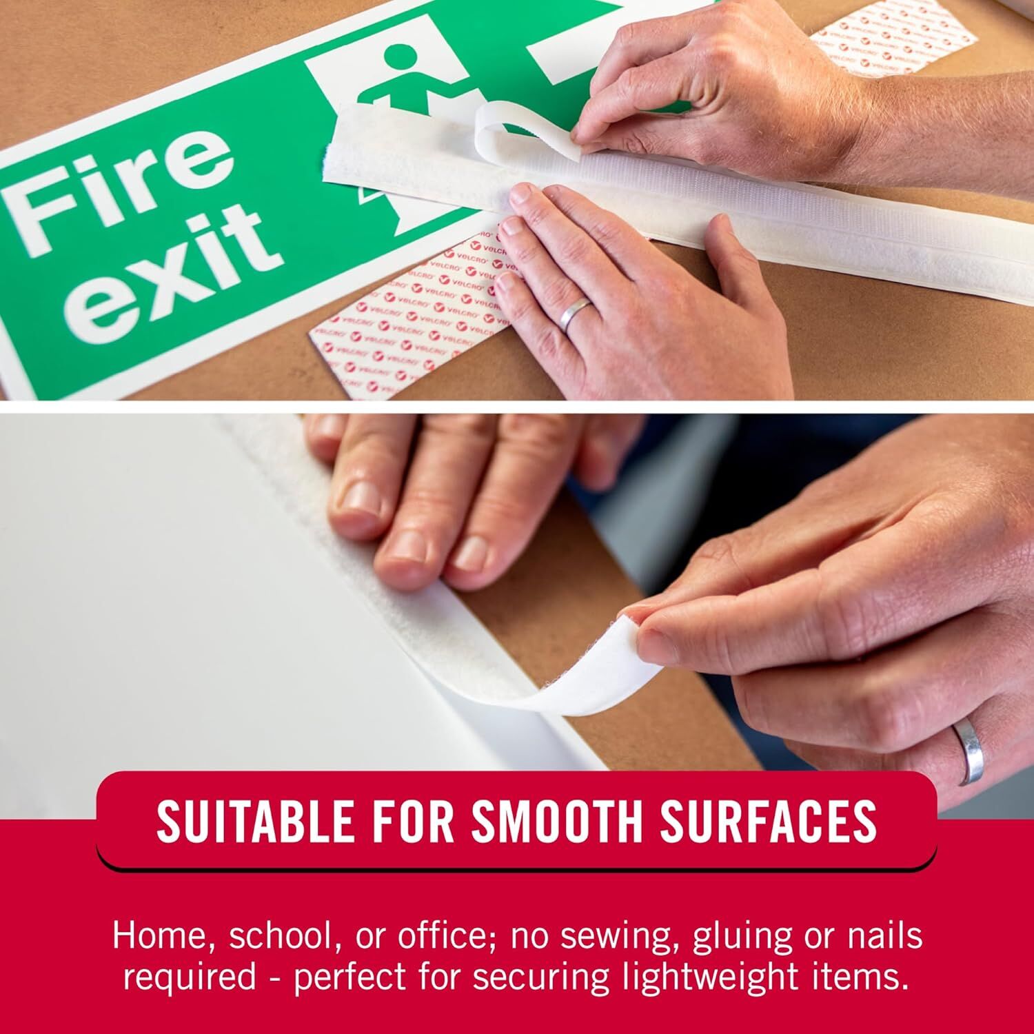 Velcro Brand Black Sticky Back Tape, 3/4-In X 15-In