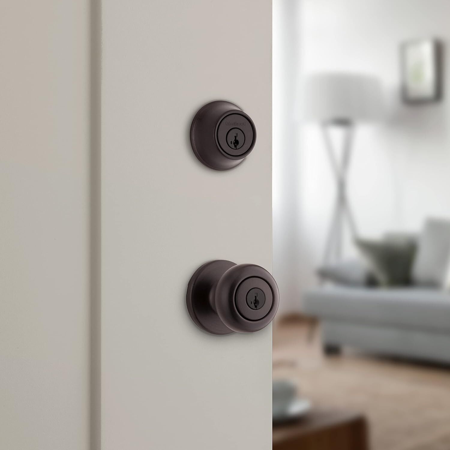 Kwikset Cove Venetian Bronze Keyed Entry Knob And Deadbolt Combo