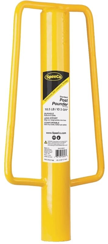 SpeeCo Yellow T-Post Fence Pounder, 2 3/4-In x 24-In