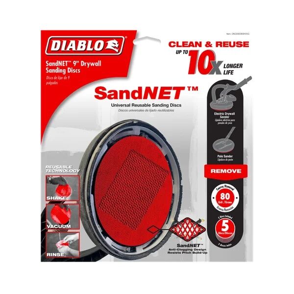 Diablo 9-In Sand Demon 80-Grit Sanding Discs for Drywall