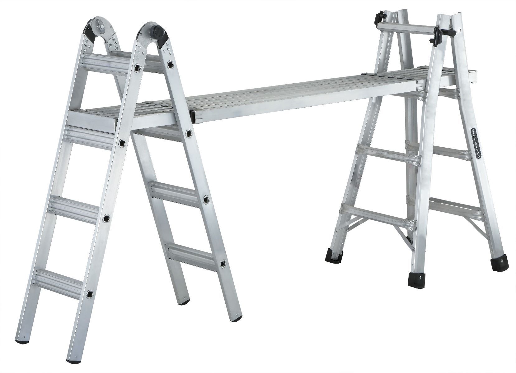 Louisville Ladder Aluminum Multipurpose Ladder, Type IA, Load Capacity 300-Lb, 17-Ft