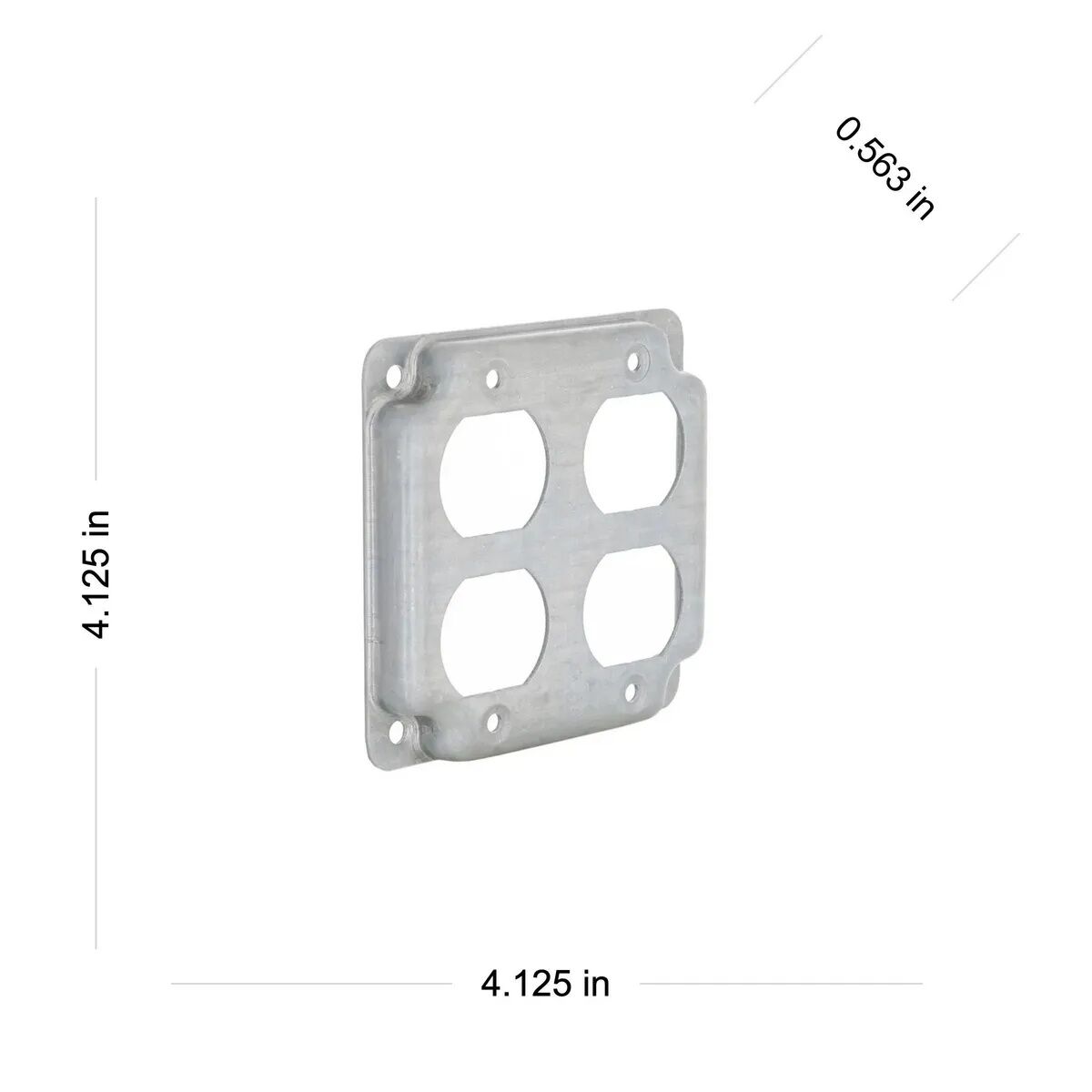 Raco Exposed Work 2-Duplex Square Cover, 4-In x 4-In