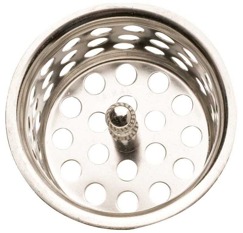Plumb Pak Chrome Sink Basket Strainer With Post, 1 1/2-In