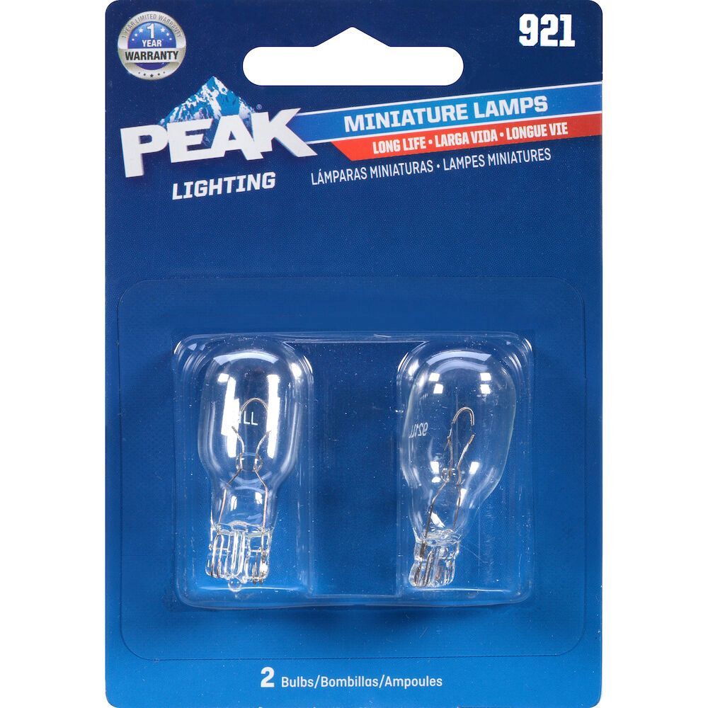 PEAK Long Life Automotive Miniature 921 Lights, 2-Pk
