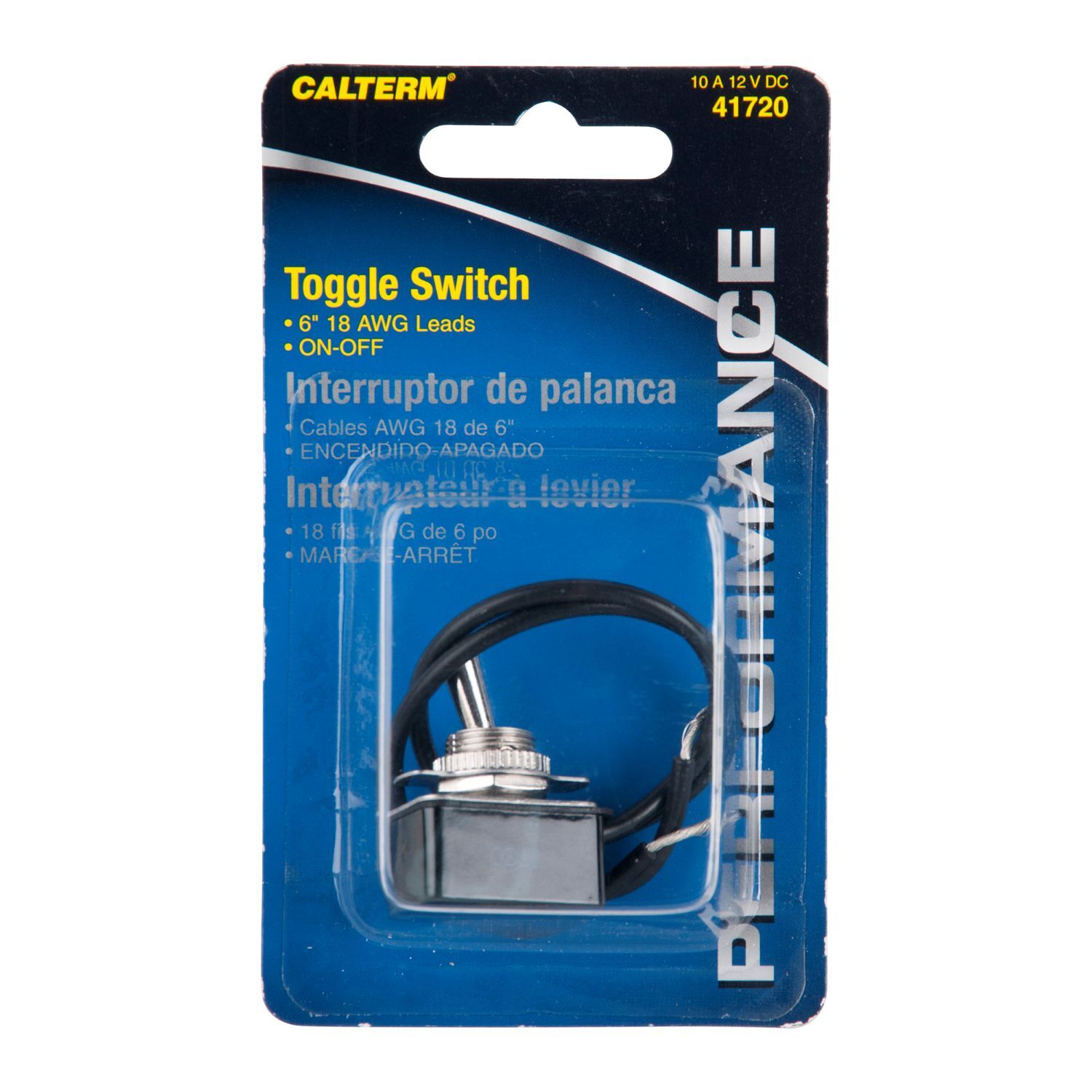 Calterm 10A Metal Toggle Switch with Leads