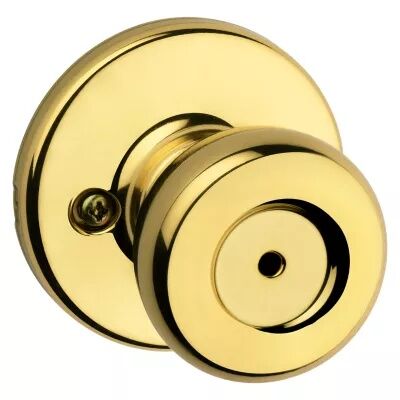 Kwikset Tylo Bed/Bath Polished Brass Door Knob