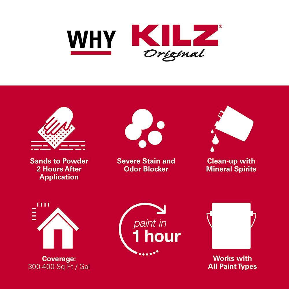 KILZ ORIGINAL Interior Primer, 1-Qt